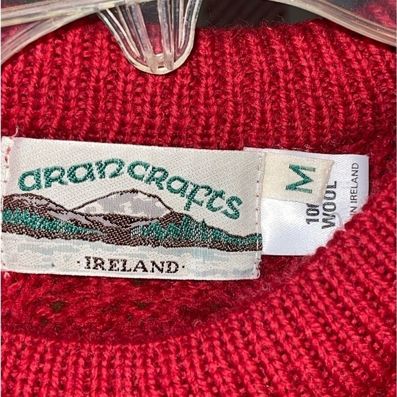 Aran Crafts Cable knit Fisherman’s Wool Sweater made in Ireland. Size Medium GUC - Picture 6 of 6